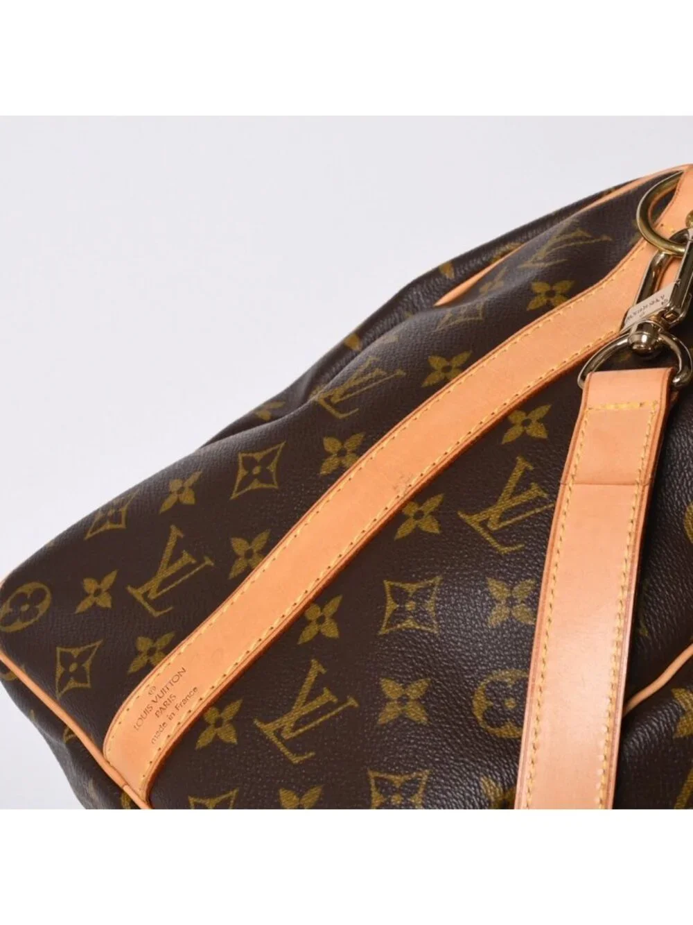 Louis Vuitton Boston Bag Keepall Bandouliere 45 Monogram Brown Gold